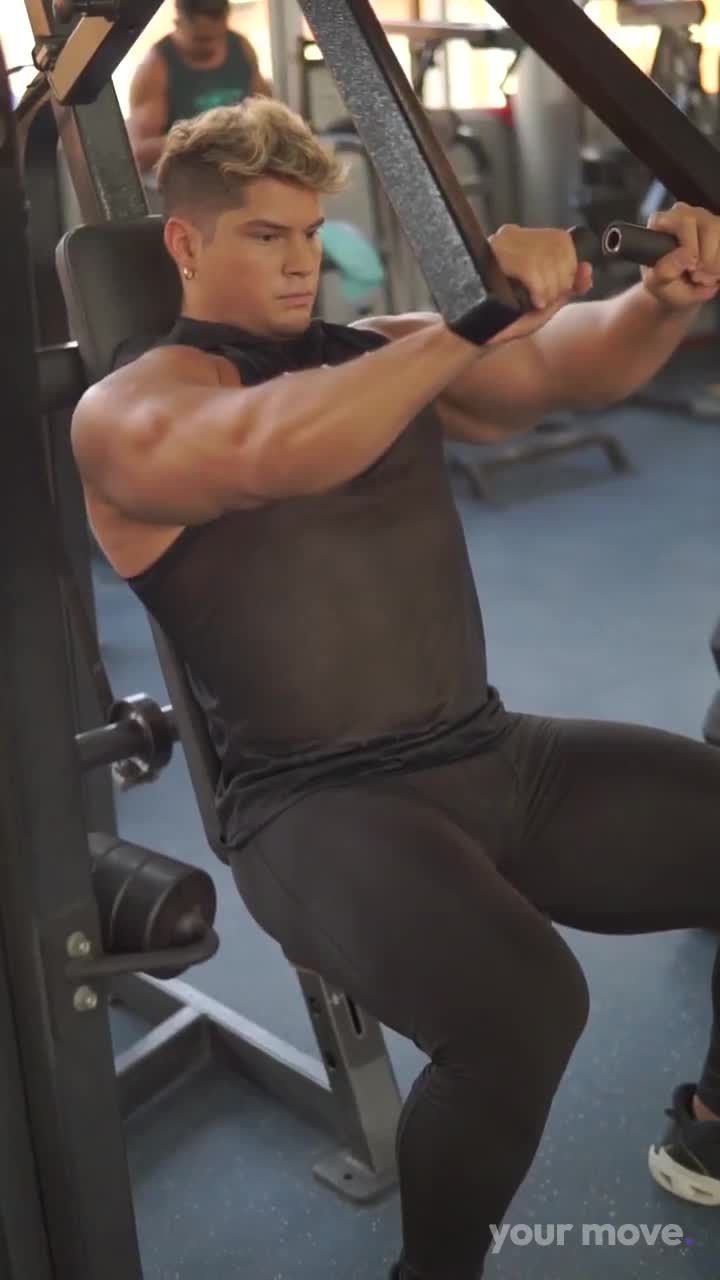 Seated Machine Chest Press exercise demonstration video