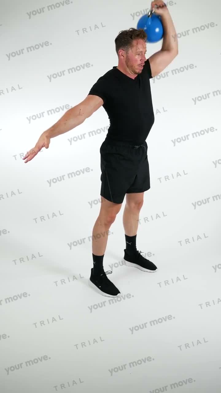 Kettlebell Clean and Press kettlebell exercise demonstration