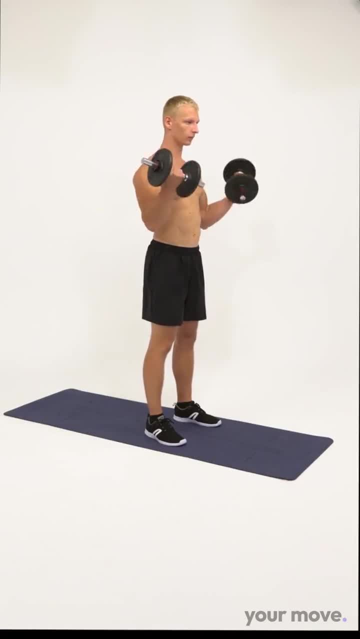 Dumbbell Bicep Curl Standing exercise demonstration video