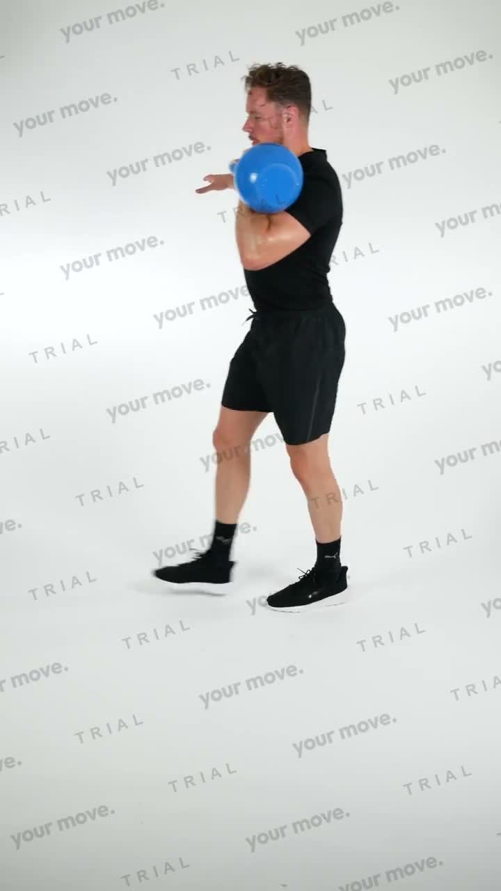 Front Rack Carry (Single) kettlebell exercise demonstration