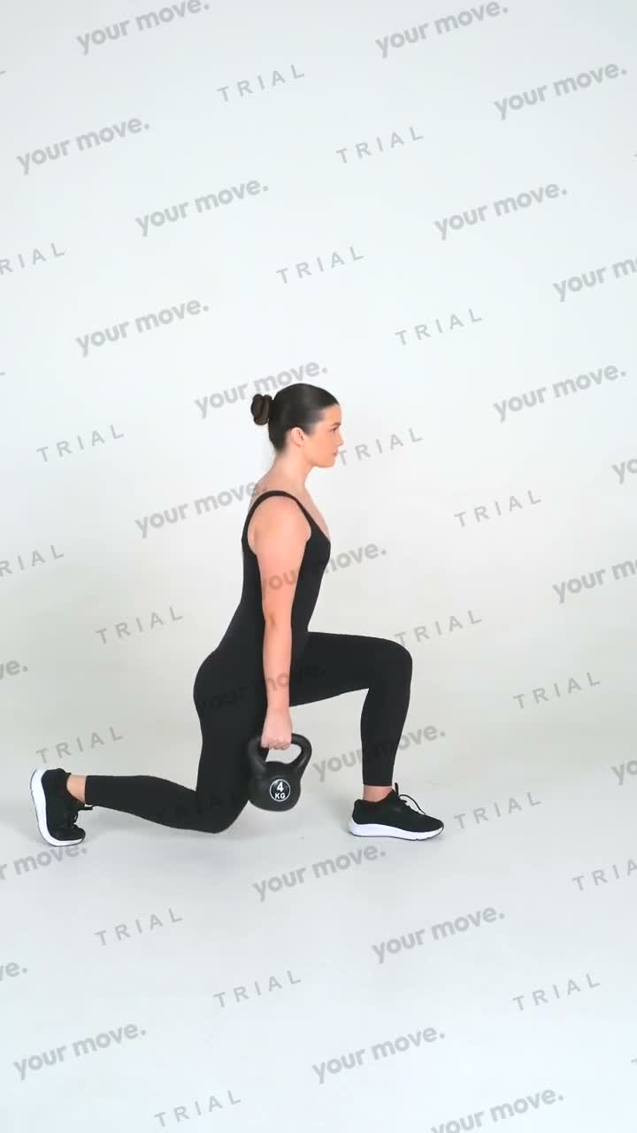 Kettlebell Reverse Lunge kettlebell exercise demonstration