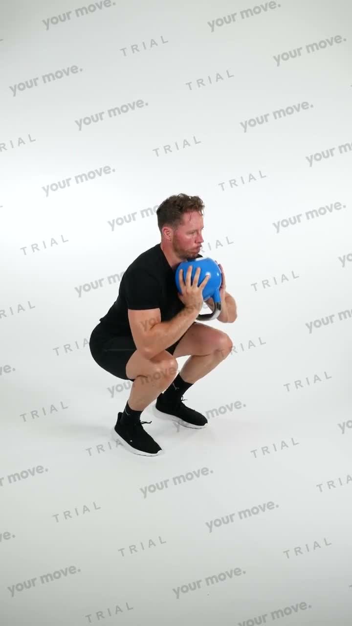 Kettlebell Goblet Squat kettlebell exercise demonstration