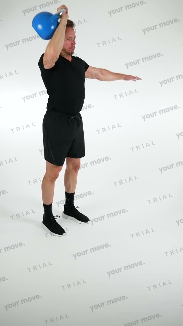 Kettlebell Overhead Press kettlebell exercise demonstration
