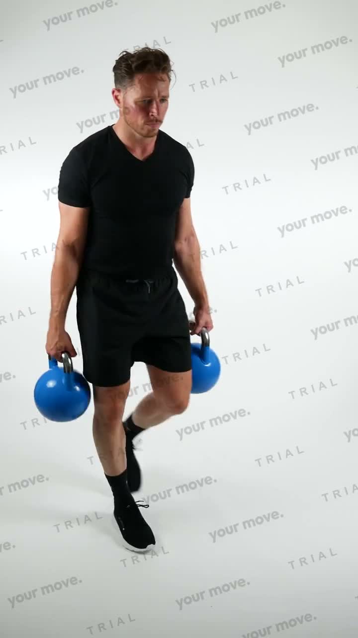 Kettlebell Farmer Carry kettlebell exercise demonstration