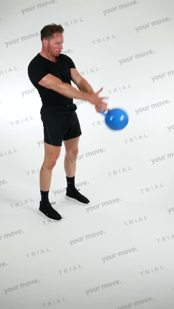 Single Arm Kettlebell Swing kettlebell exercise demonstration