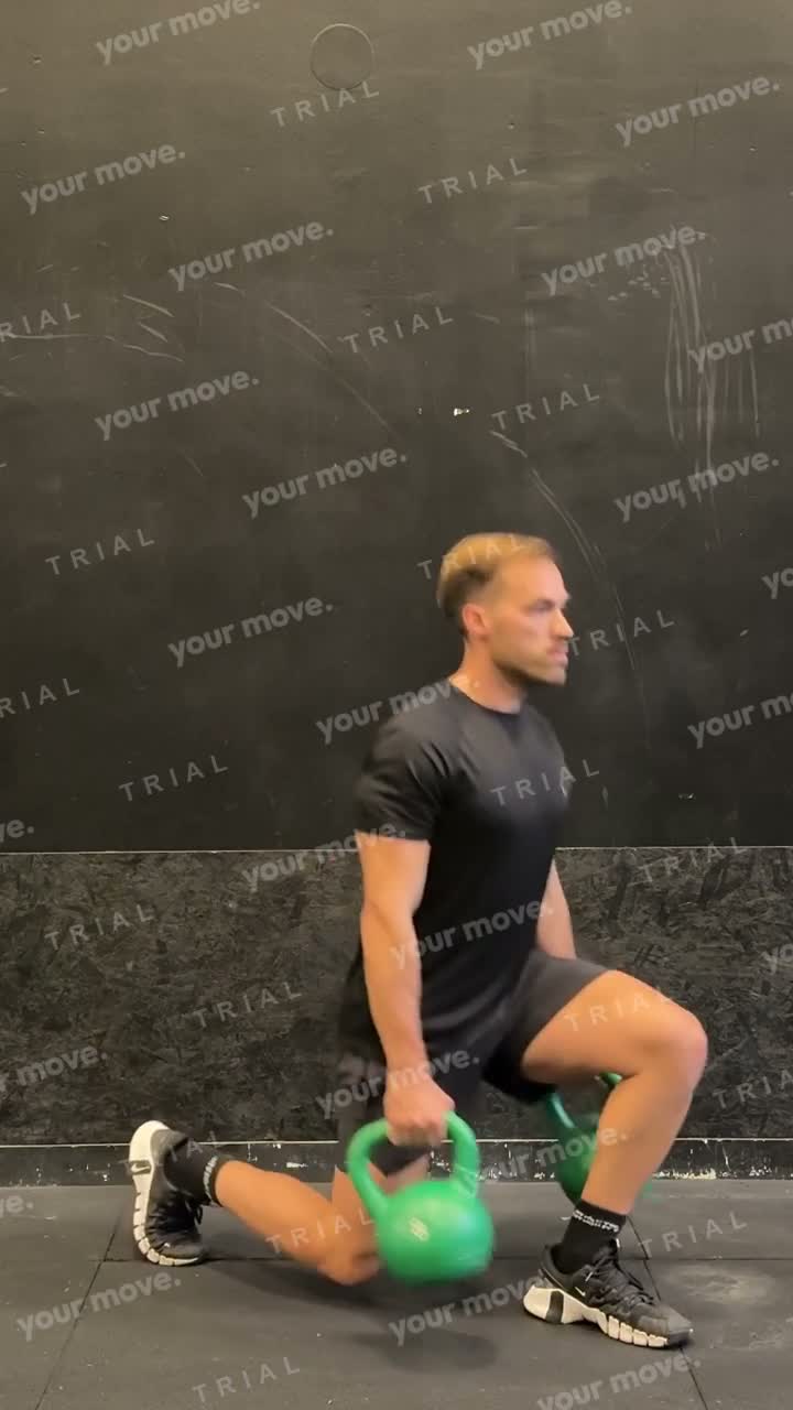 Kettlebell Lunge kettlebell exercise demonstration