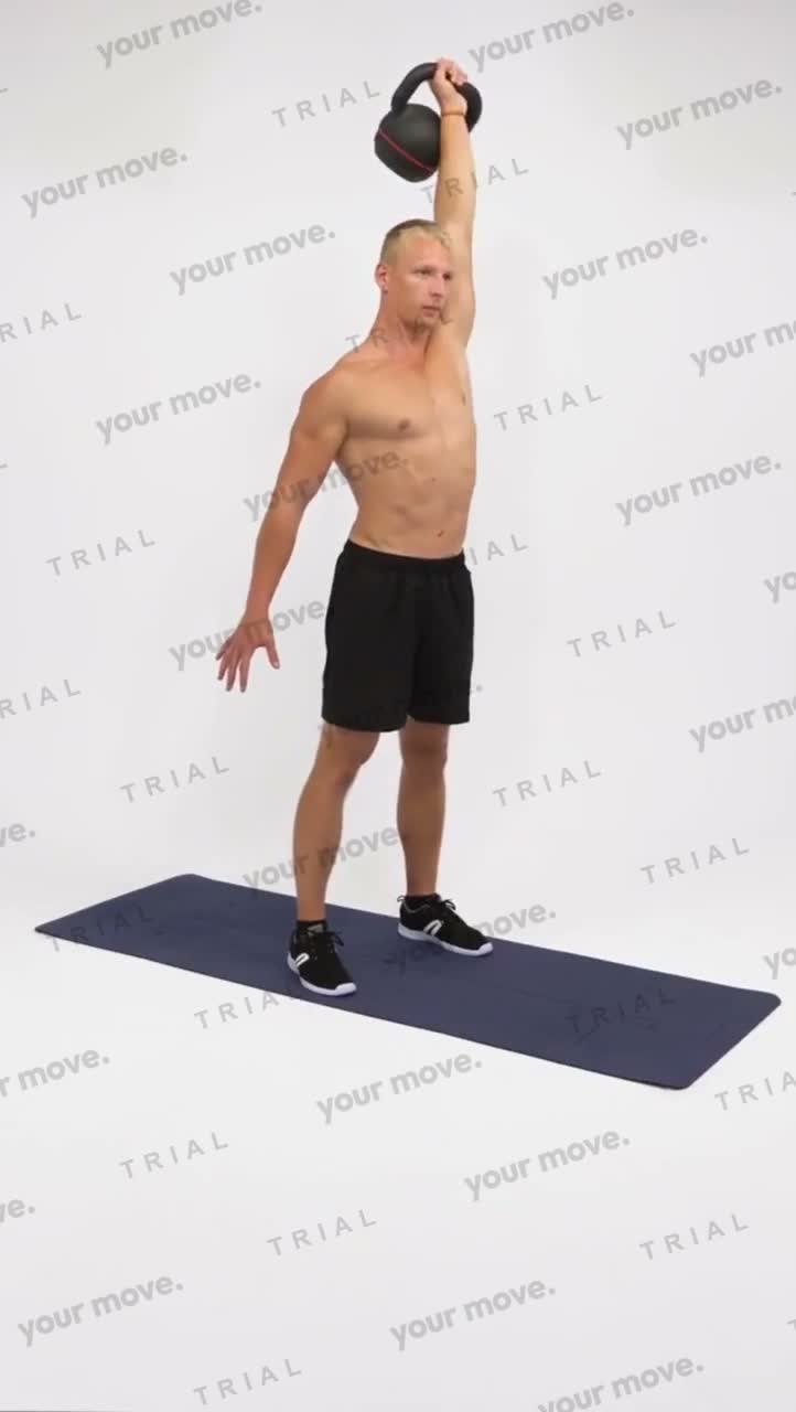 One-Arm Kettlebell Press kettlebell exercise demonstration