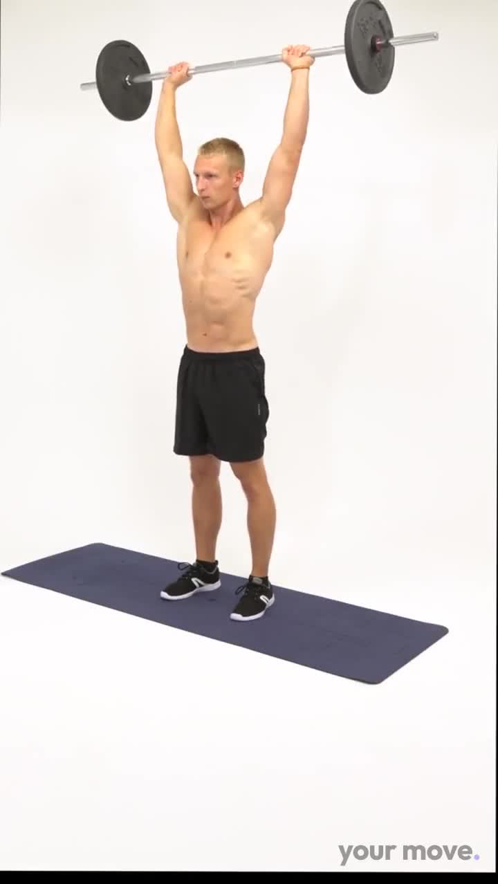 Shoulder press - Overhead press - Military press exercise demonstration video