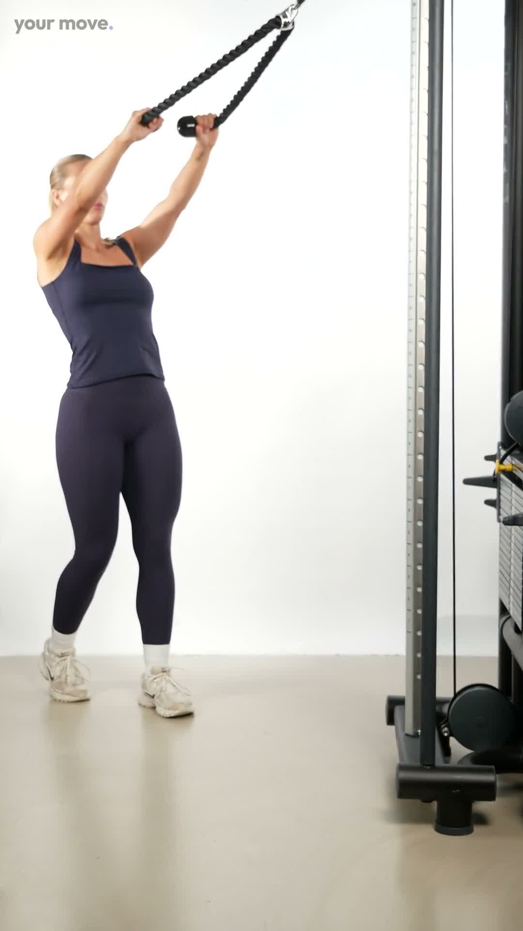 Cable Rope Face Pull exercise demonstration video
