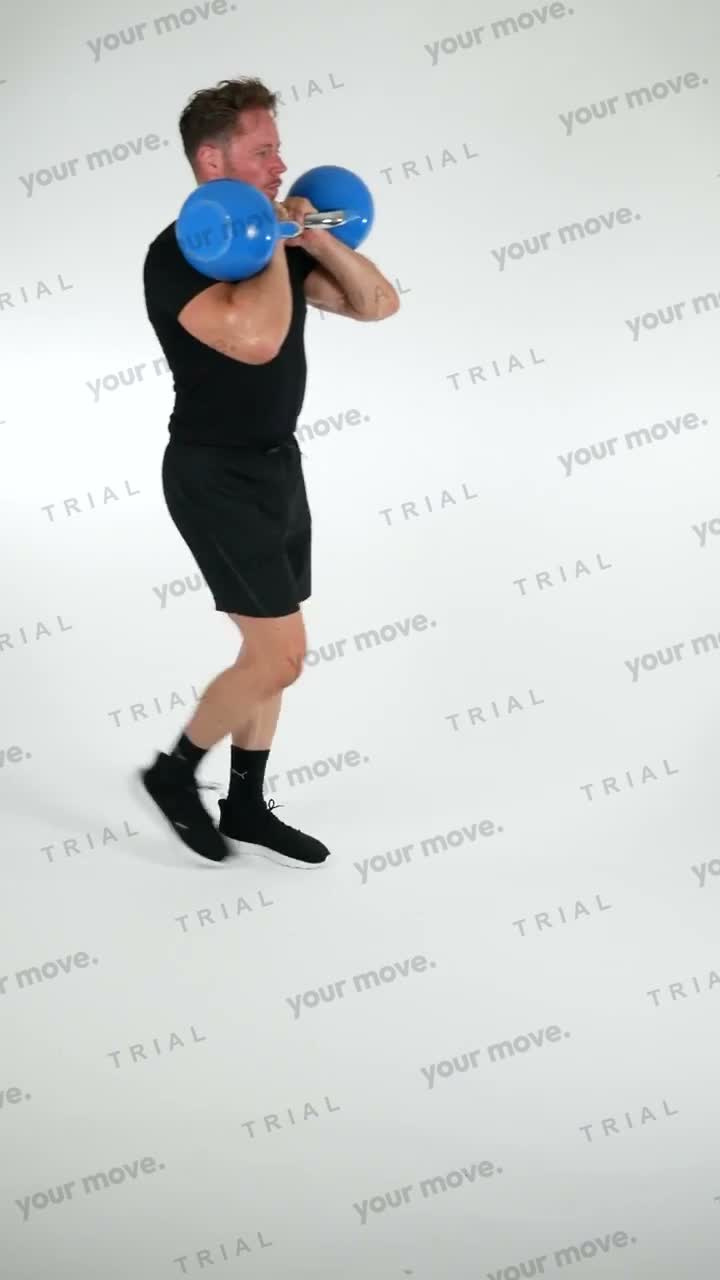 Front Rack Carry (Double) kettlebell exercise demonstration