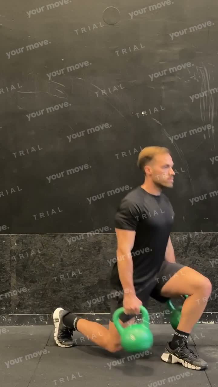 Kettlebell Lunge kettlebell exercise demonstration
