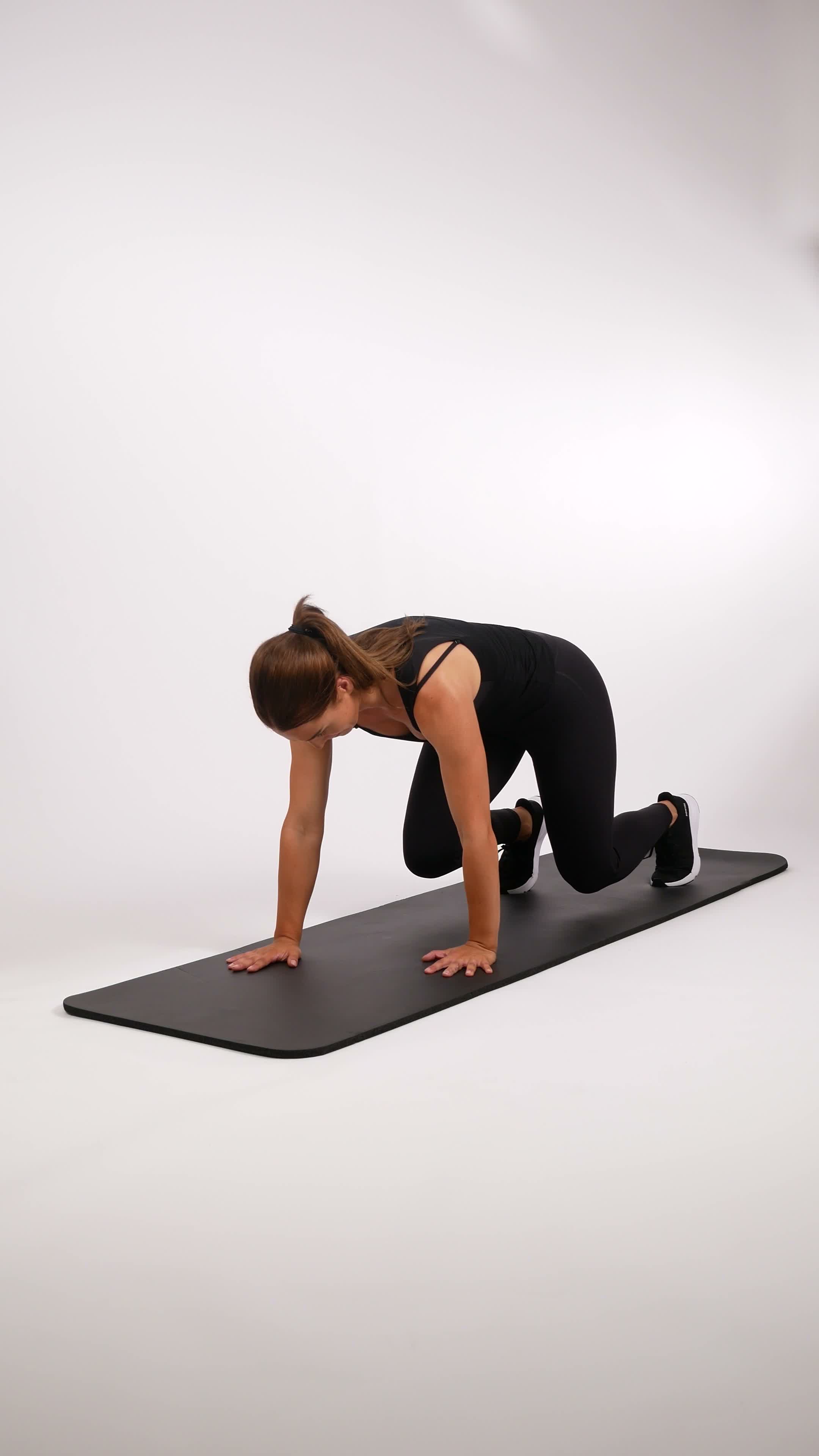 Bear crawls exercise stock photo, full body
