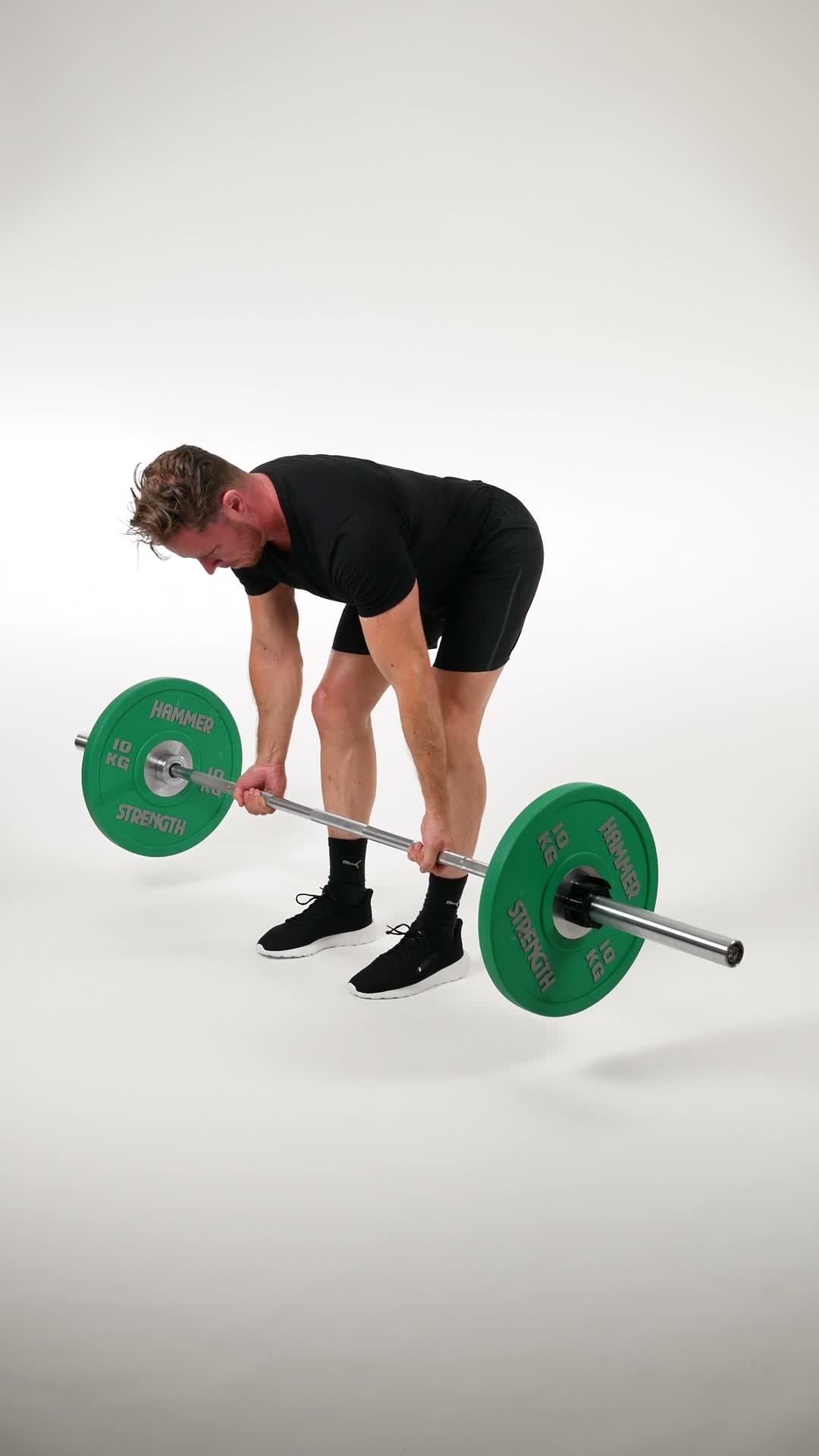Bent Over Barbell Row Underhand Grip exercise stock photo, back