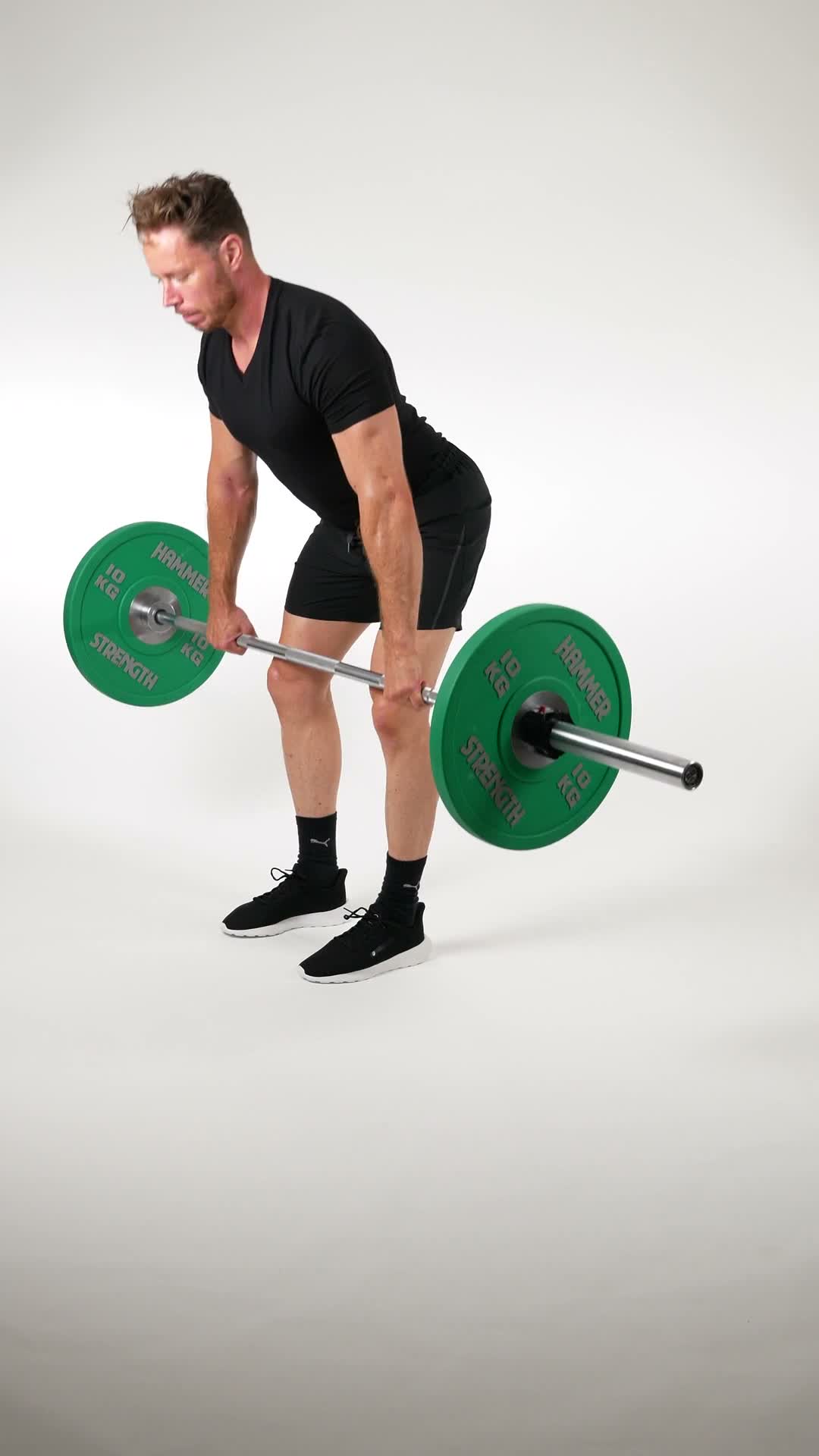 Barbell Deadlift exercise stock photo, full body