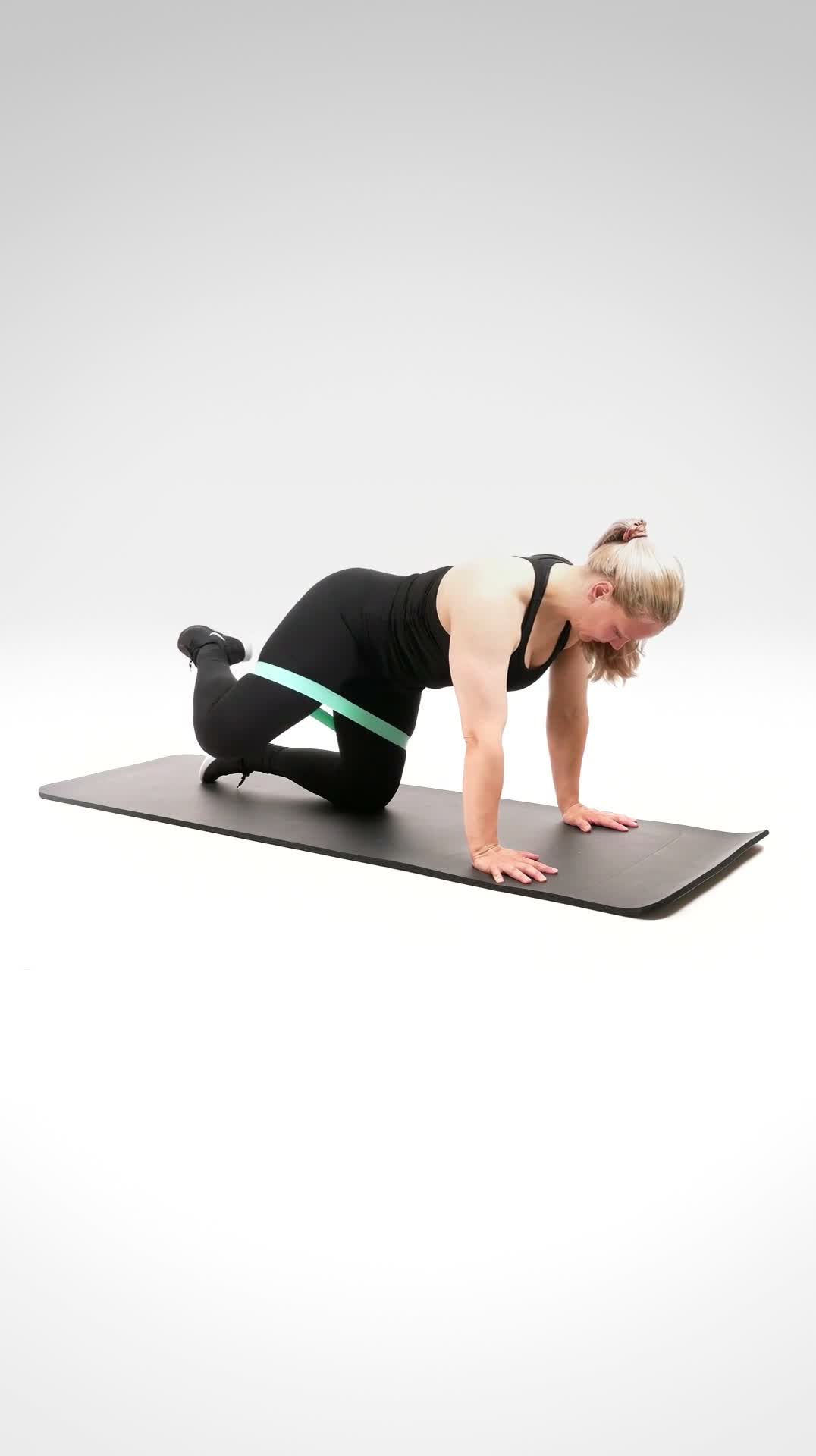 Banded Fire Hydrant exercise stock photo, glutes