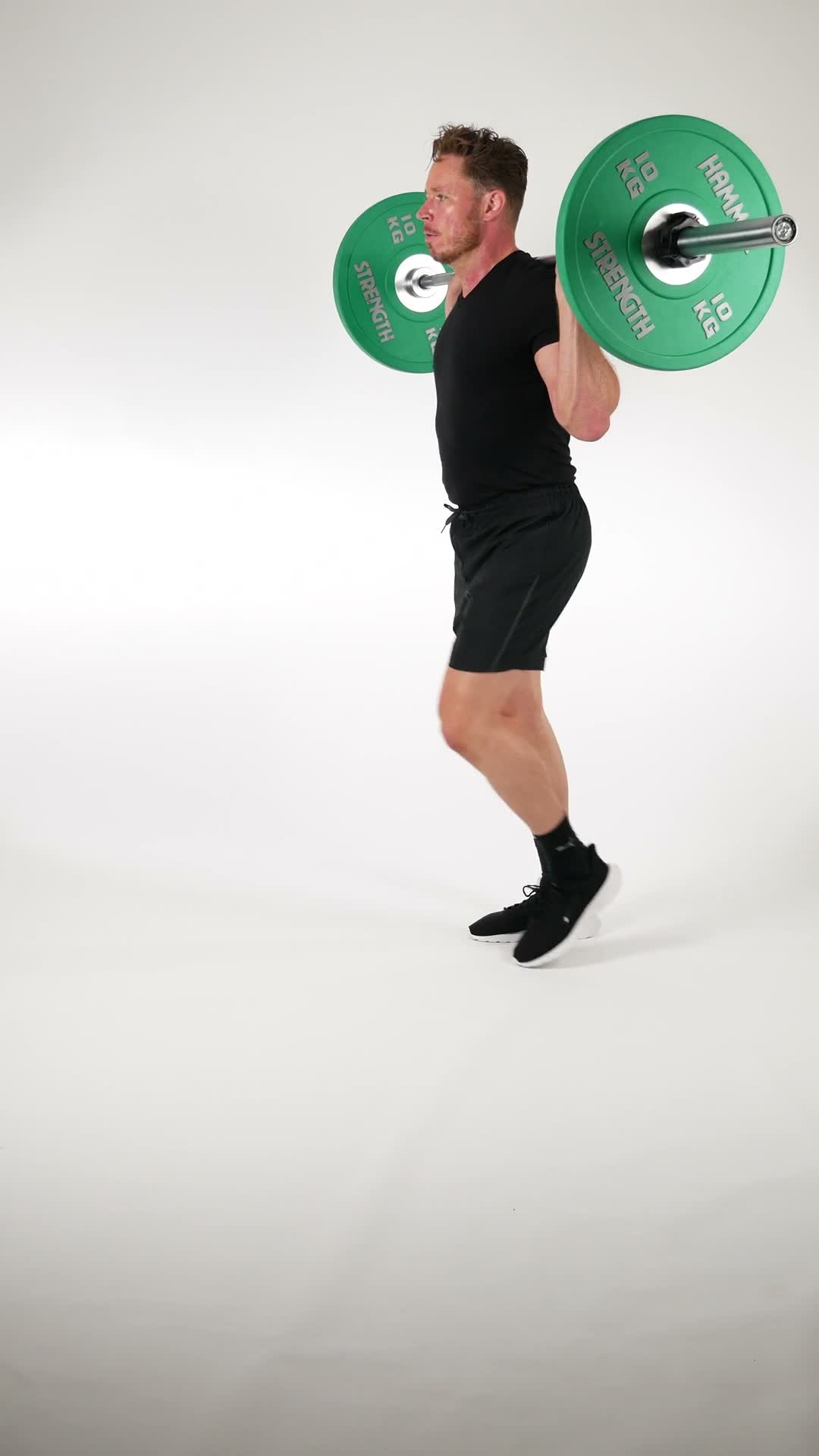 Barbell Lunge exercise stock photo, quads