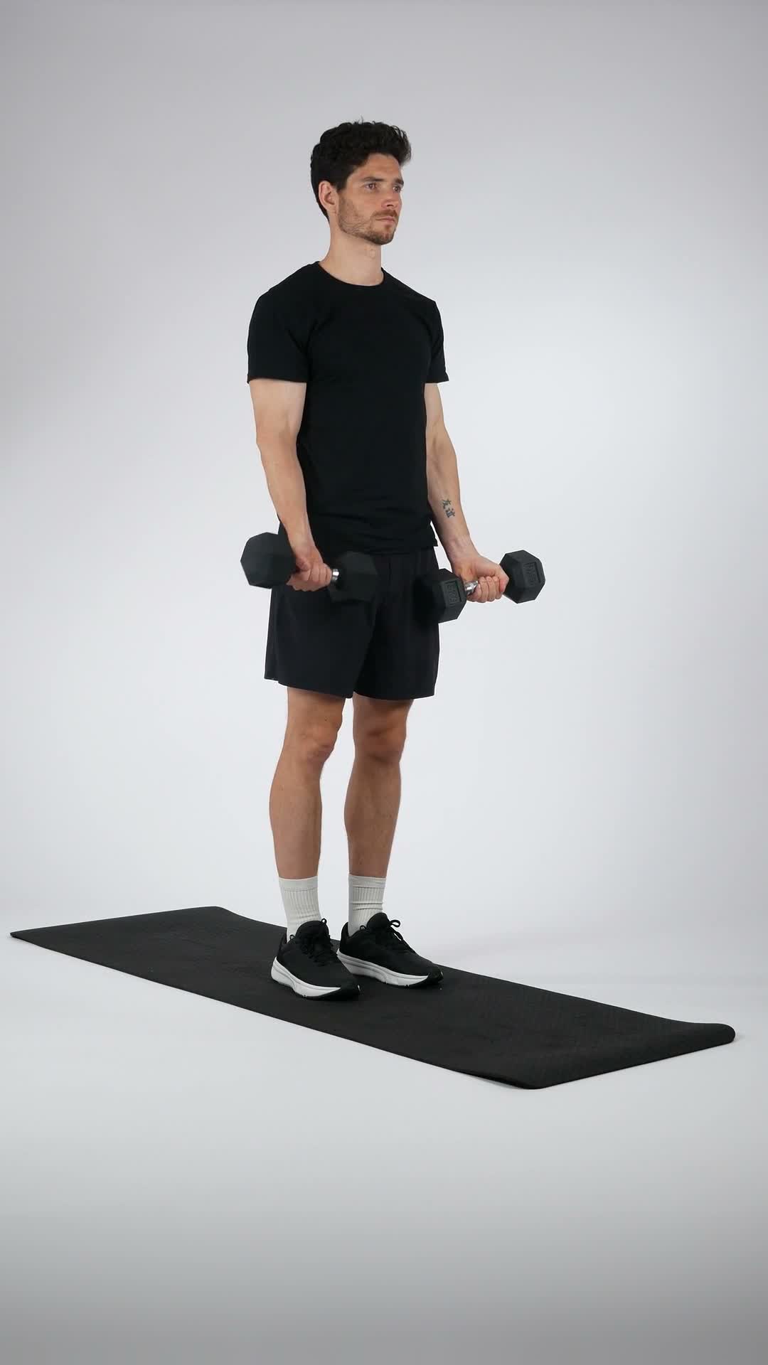 Alternating Dumbbell Biceps Curl exercise demonstration