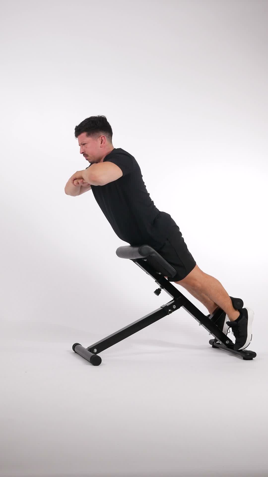 Back Extension - Hyperextension exercise stock photo, back