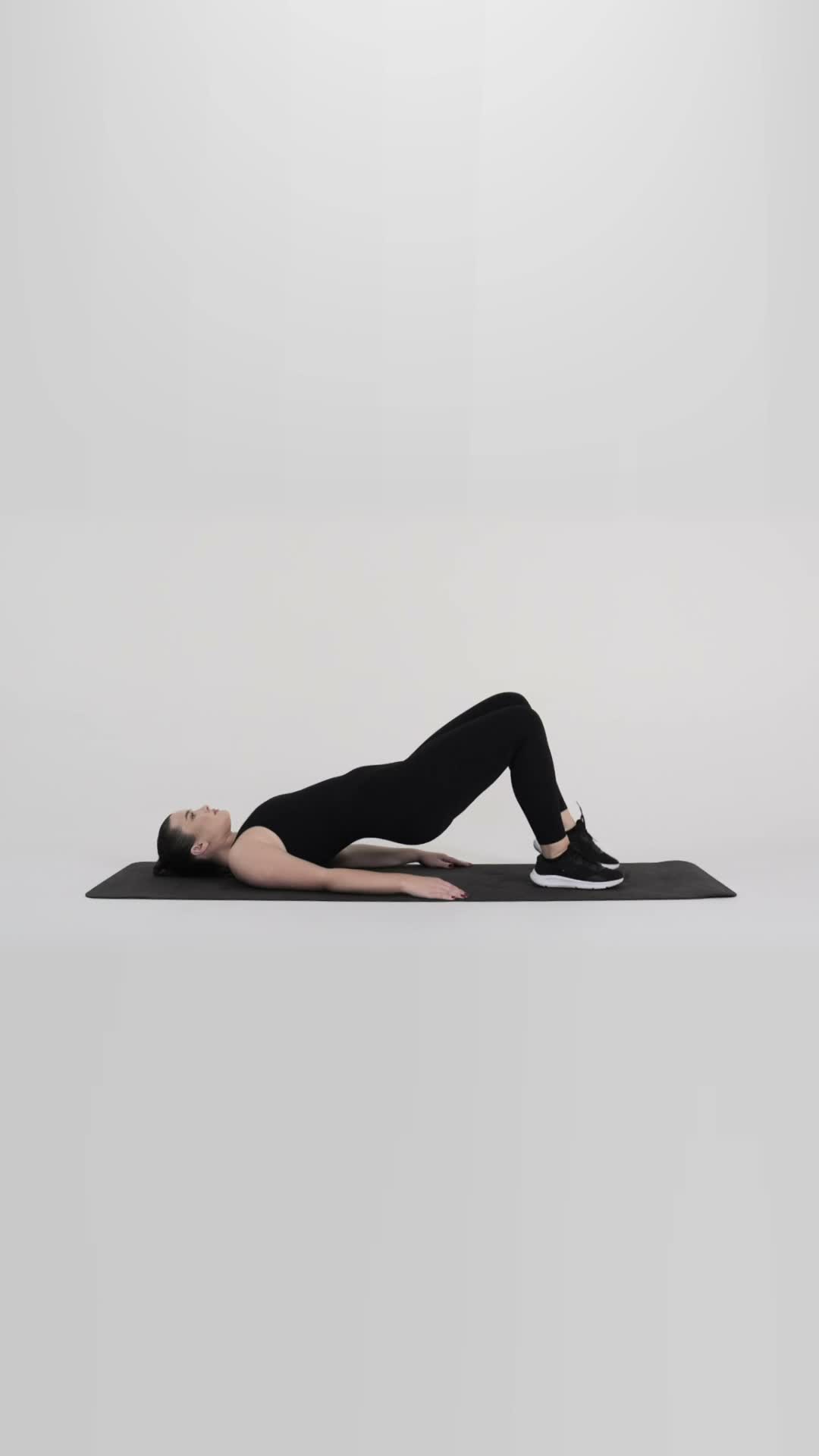 Bridge march exercise stock photo, glutes