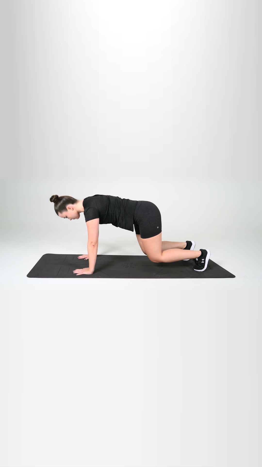 Bear hold exercise stock photo, core